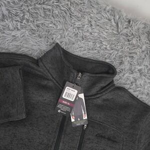 Eddie Bauer Mens Sweater Fleece 1/4 Zip Pullover Gray Forged Iron Size XL